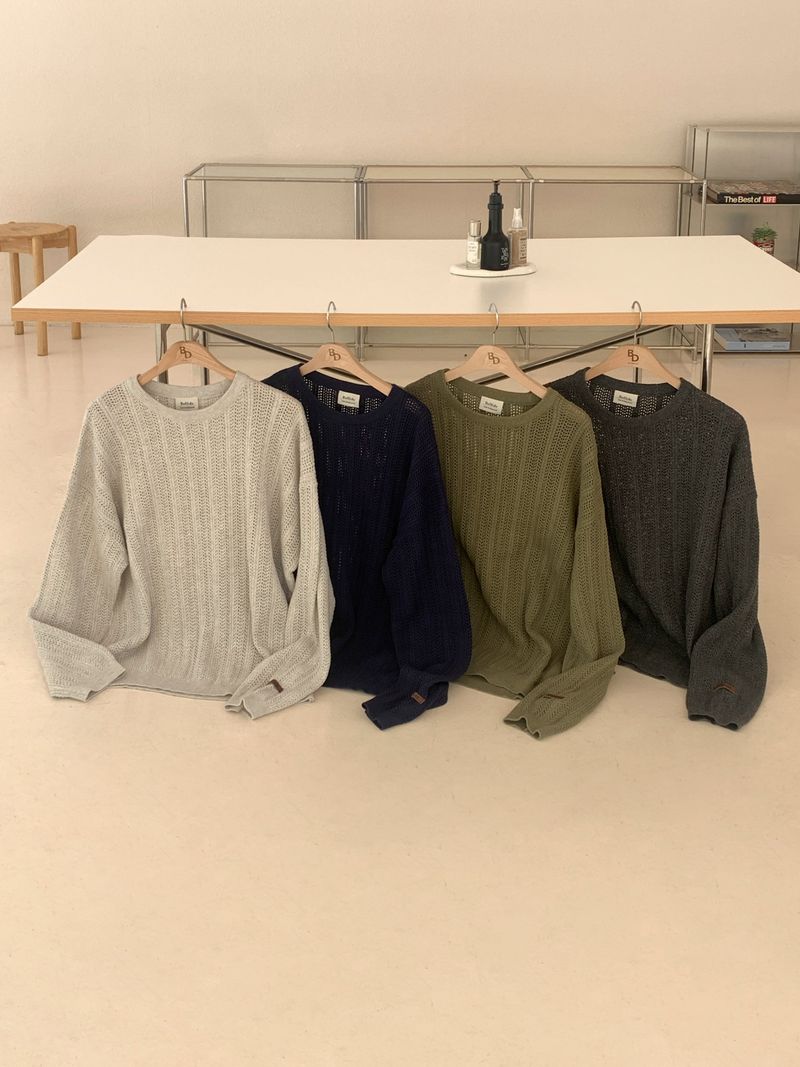 [Bellide made] Caramel Loose Fit Long Round Knitwear