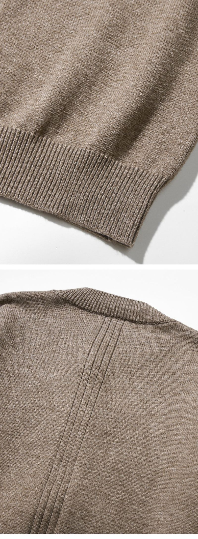 CENTRE LINE ROUND CARDIGAN_BEIGE