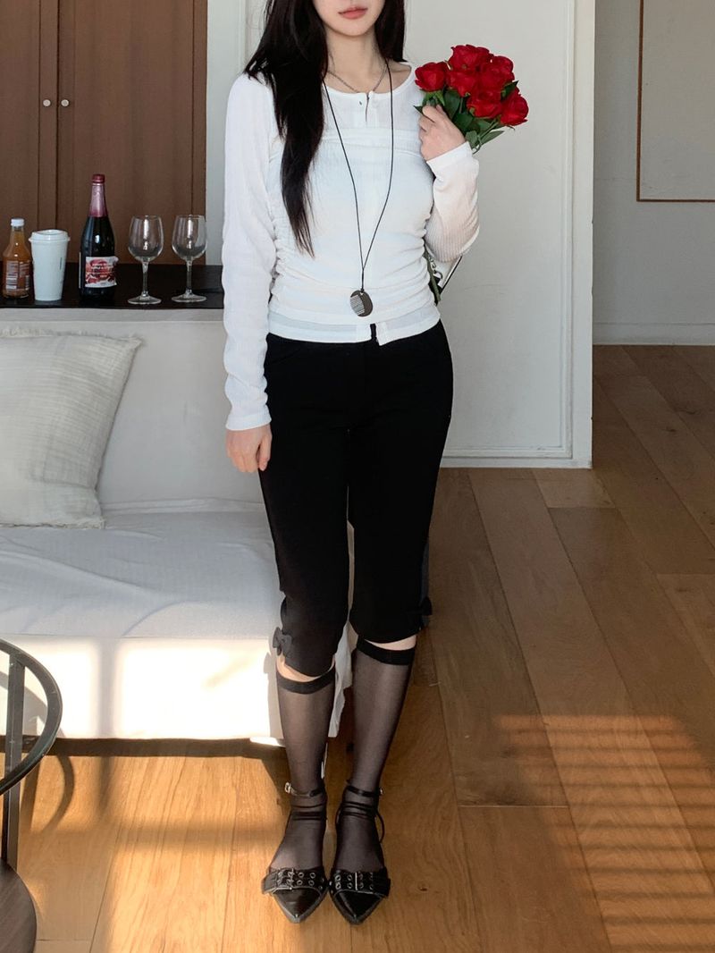 Blair Ribbon Biker Cari Pants