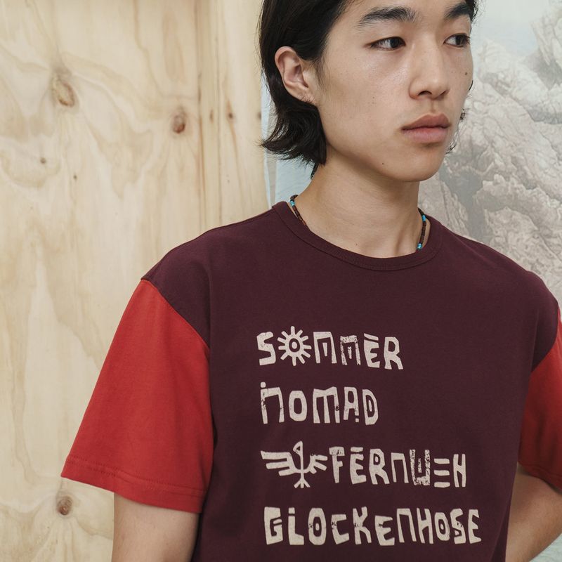グリフ ハーフ Tシャツ / クレイ バーガンディ