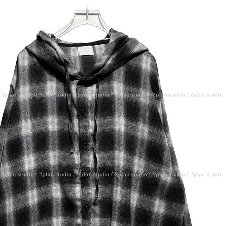 Kant Check Hooded Shirt