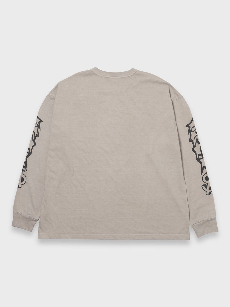 MOUSE LS TEE PIGMENT DYED - BEIGE