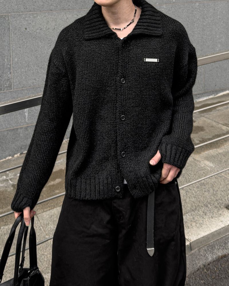 Arin Collared Knit Warmer Cardigan
