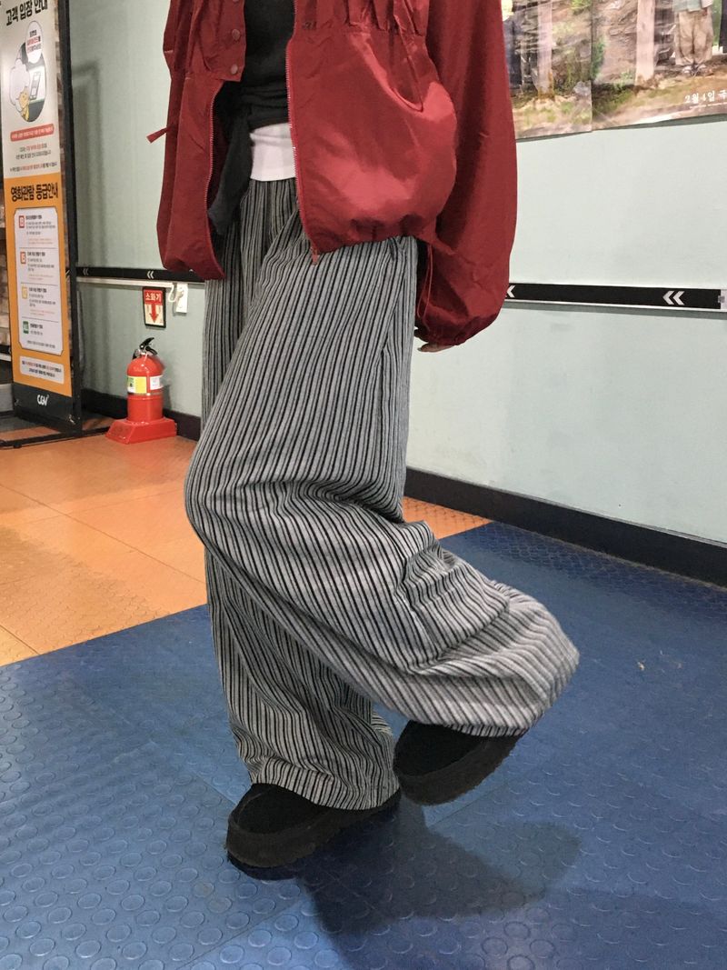 Sand Stripe Easy Banding Pants (3c)
