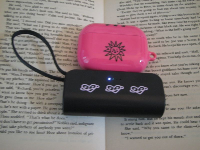 pink sun airpod case