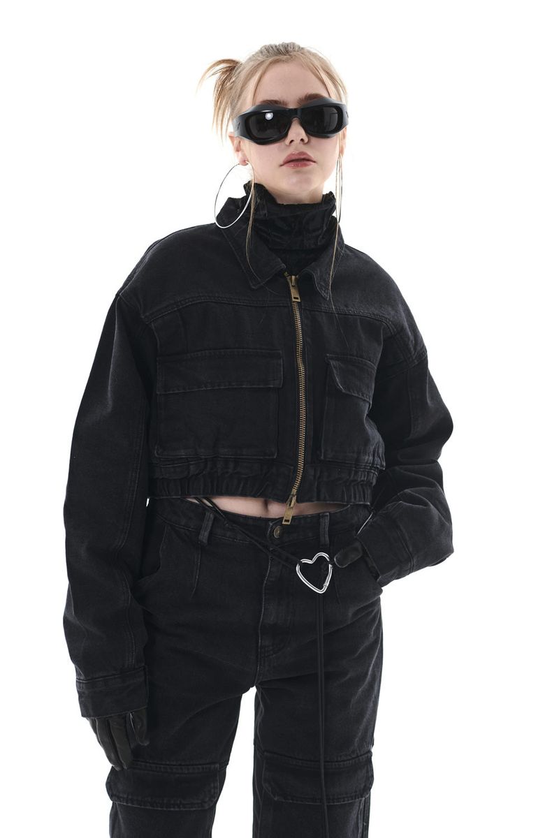 DENIM BOMBER JACKET