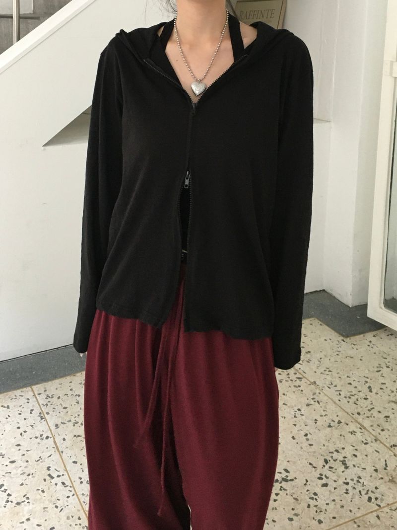 Slab Sweat 2-Way Hooded Zip Up (4c)