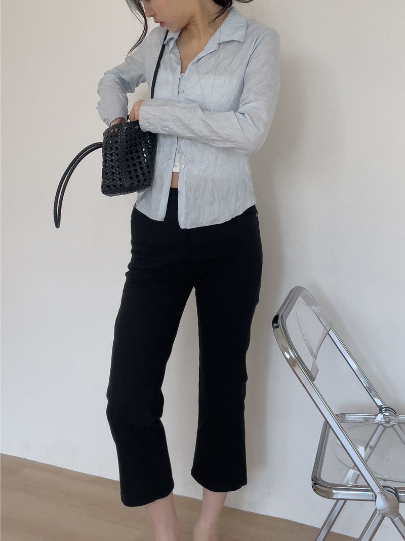 Slit Ankle Length Capri Pants