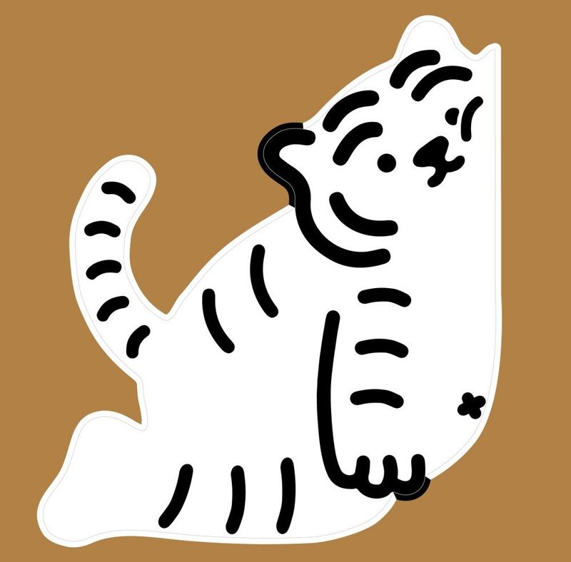 MUZIKTIGER(ムジークタイガー)の「IT'S OK WHITE BIG REMOVABLE STICKER(Smartphone Accessories)」