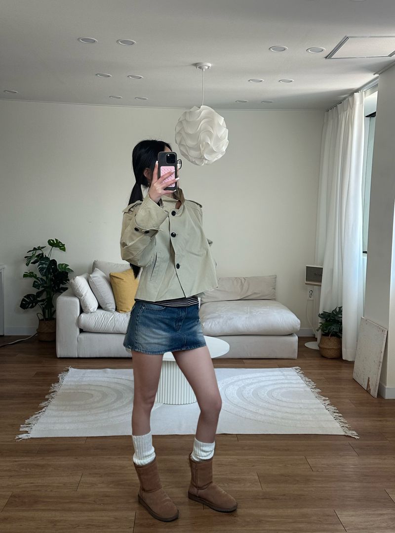 vintage denim skirt