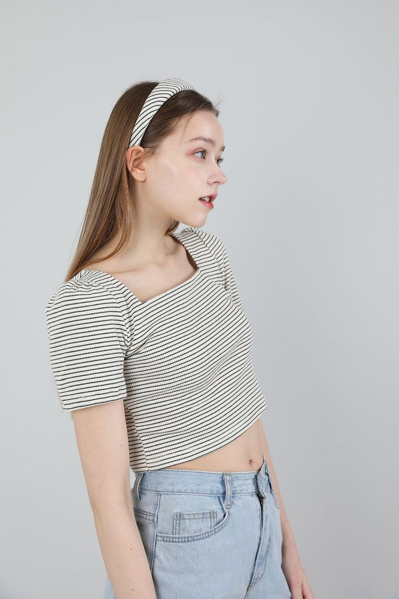 Stripe Puff T-shirt Ivory