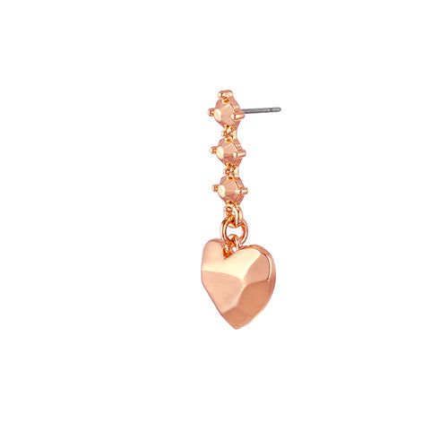 Heart gemstone drop earrings
