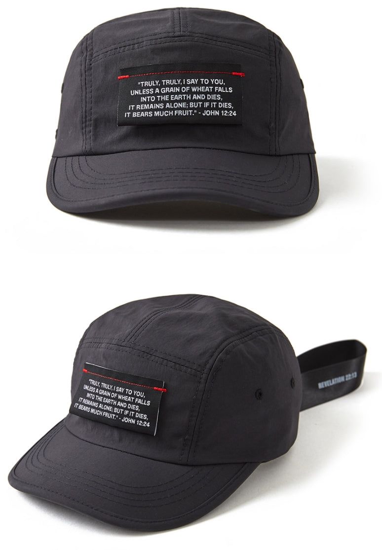 HOLY NUMBER 7(ホーリーナンバーセブン)の「Label Cover Camp Cap_BLACK(Hats)」