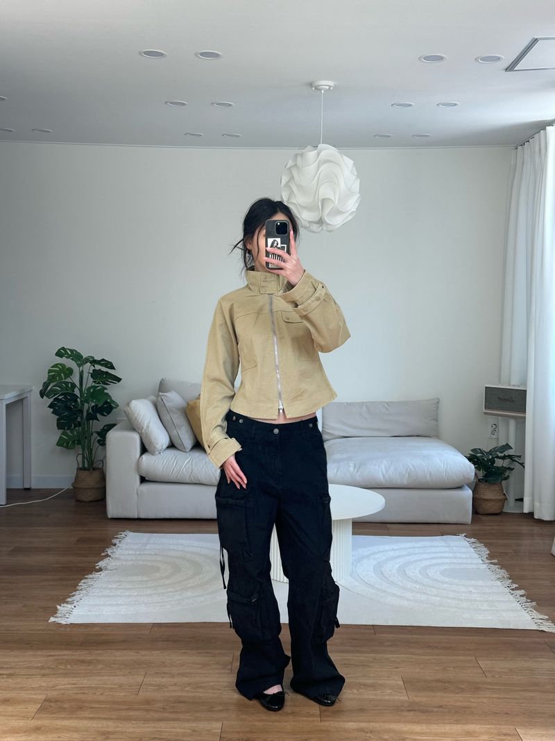 utility strap cotton jacket
