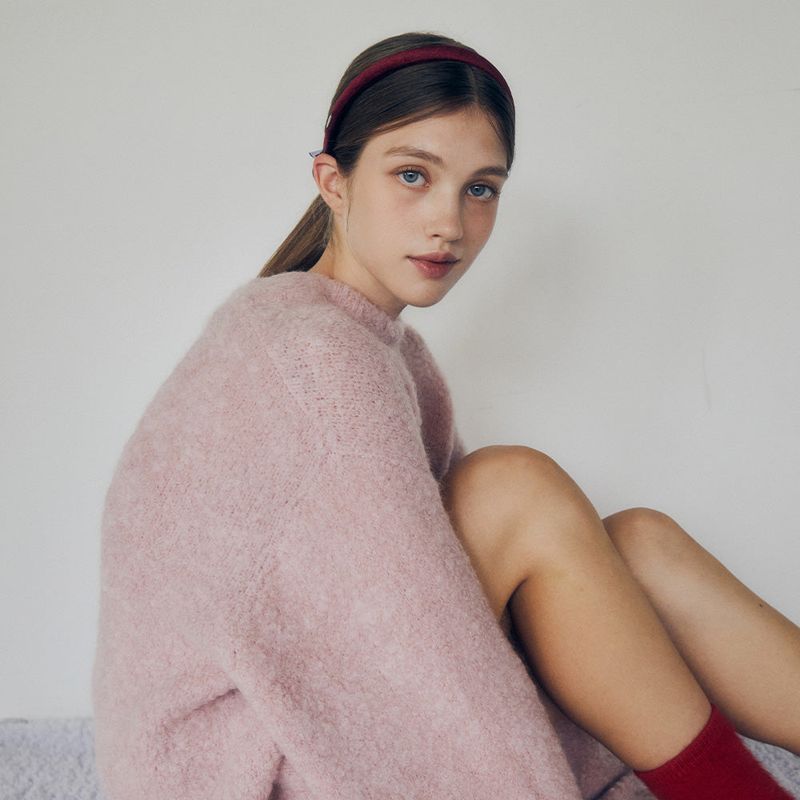 SLIM VELVET HAIR BAND (BURGUNDY)