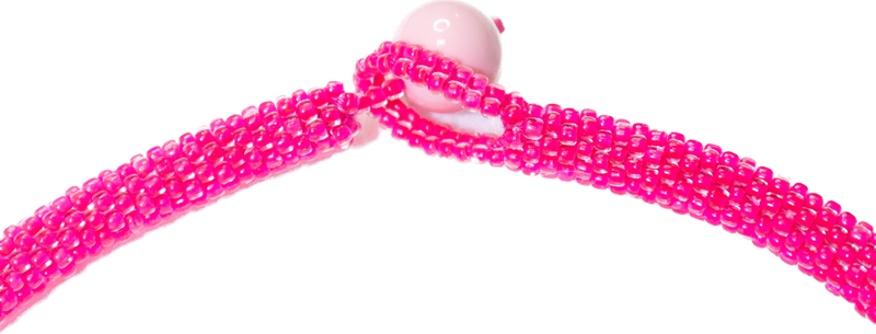 Classic crochet necklace (neon pink)