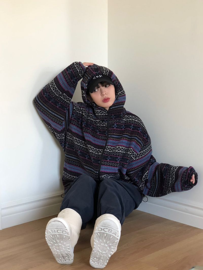 Arco iris（アルコイリス）の「Euclid pattern hood zip up（Tops）」