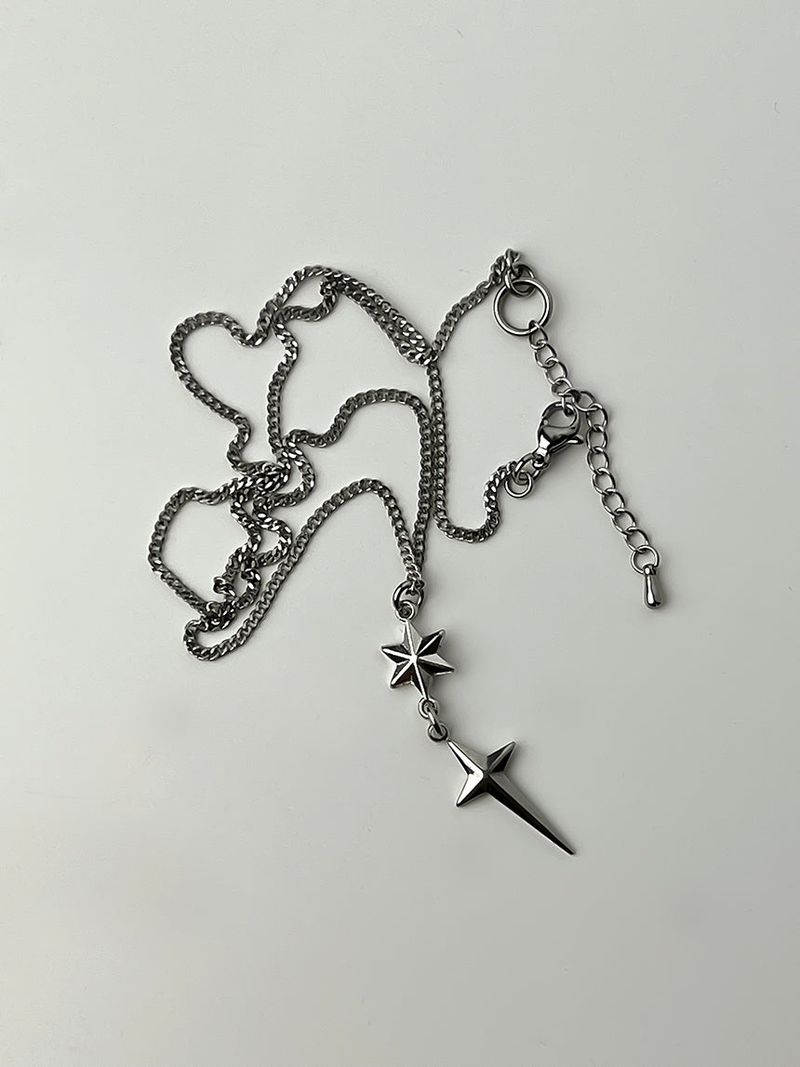 Fancy cross star necklace