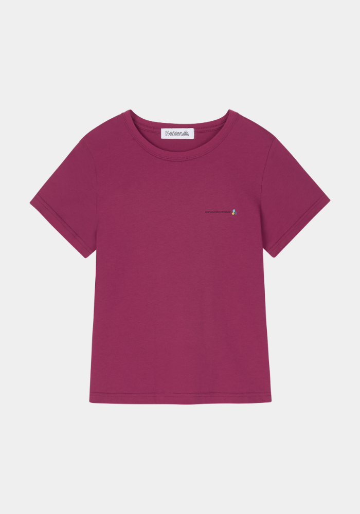 Heisan（ハイサン）の「mini slogan t-shirt / bora（Tops）」