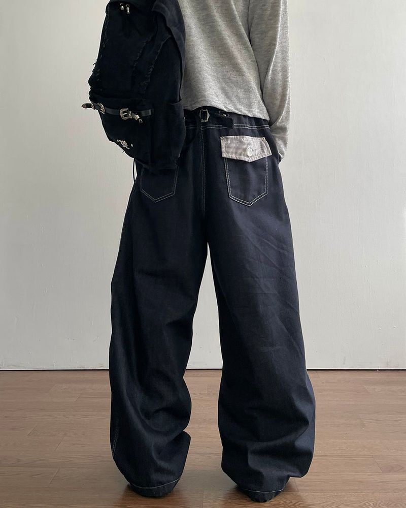 Checker Nonfade Denim Pants