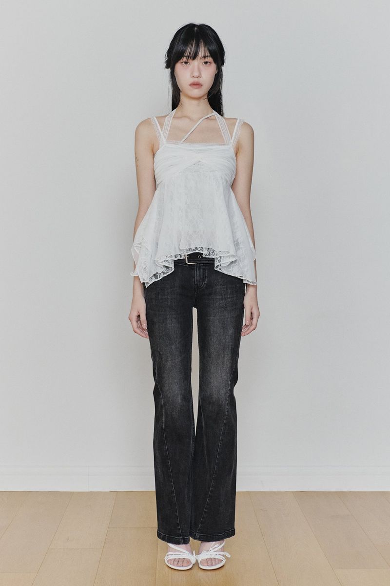 ROSE SHIRRING TOP white