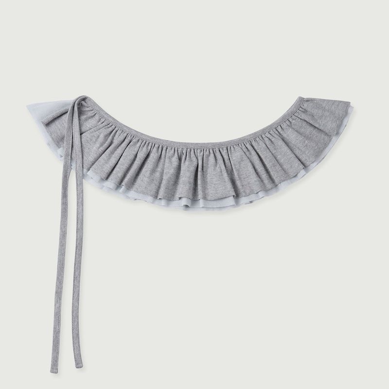 Mesh ruffle belt_gray
