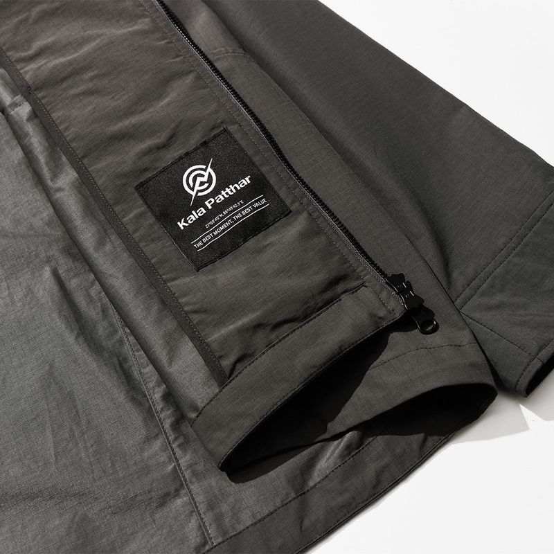 Nylon RIB Flash Line Jacket - GREY