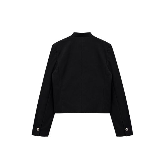 26FW★ [PLAN MADE] Kuroji Metal Gakuran Crop Jacket