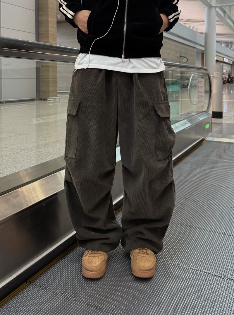 LOG CORDUROY CARGO PANTS