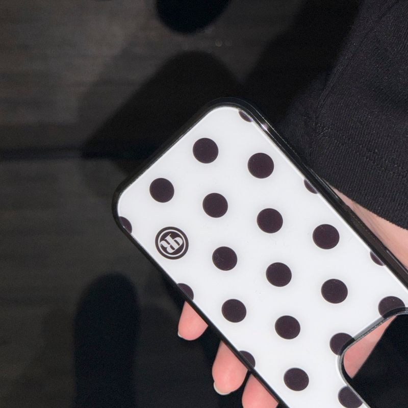 holypeachproject（ホリーピーチプロジェクト）の「[MADE] m dot. (white) glass bumper iPhone case（Smartphone Accessories）」