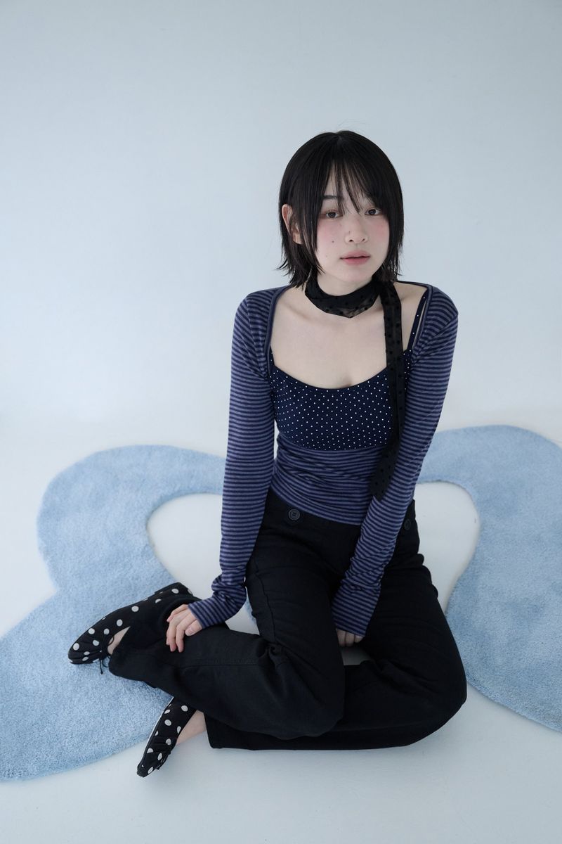 MIXED PATTERN CAMI & BOLERO SET NAVY