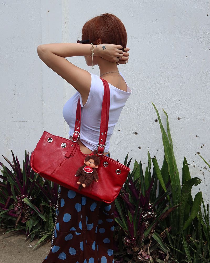 Dot Polka Dot Unbalanced Midi Skirt