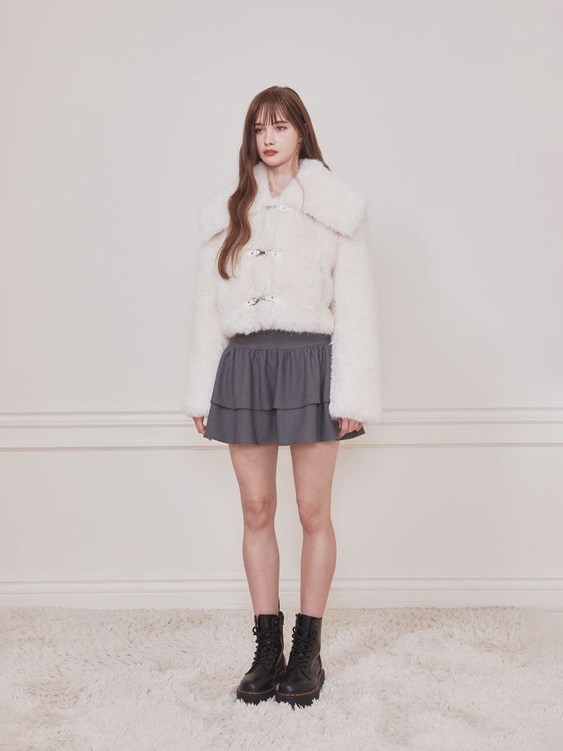 Bebe sailor fur jacket (Ivory)