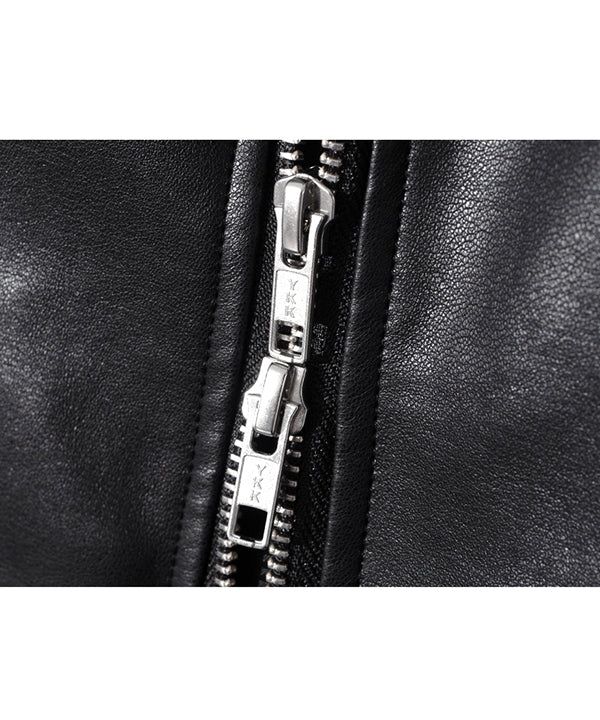 RG Synthetic Leather Pocket Jacket (Black)