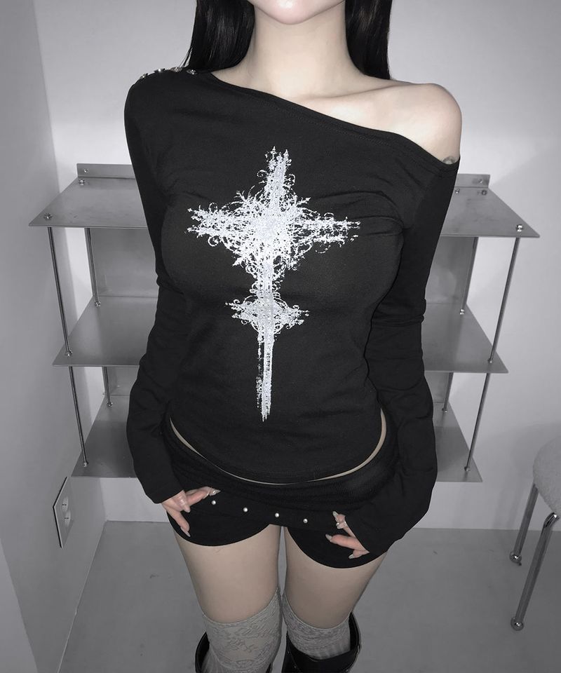 della cross off tee (2colors)