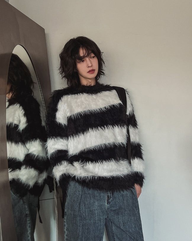 Haze Stripe Mohair Knit