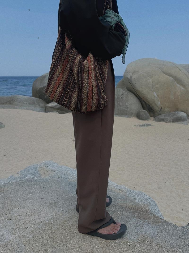 ASCLO Deep Two Tuck Wide Slacks (4color)