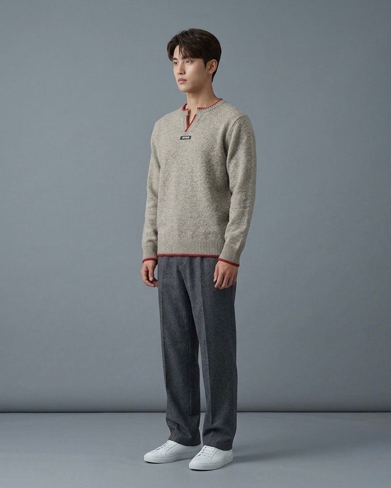 Beige Stitch Knit