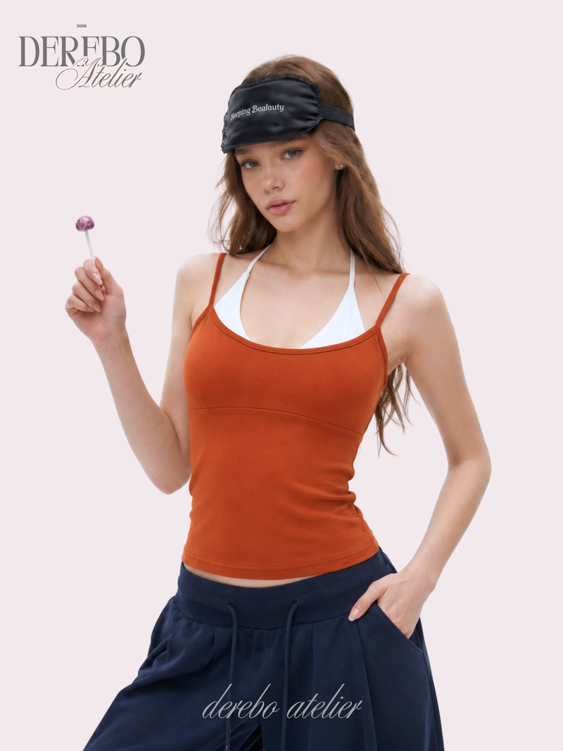 double halter pad sleeveless top