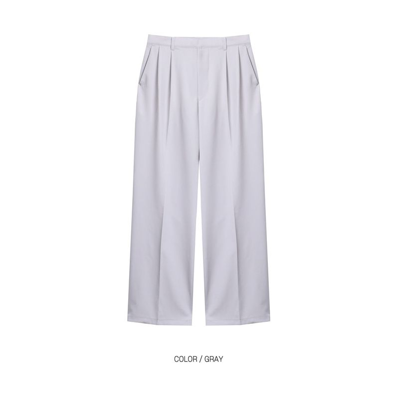 ABLE TWO TUCK WIDE SLACKS(5COLOR)