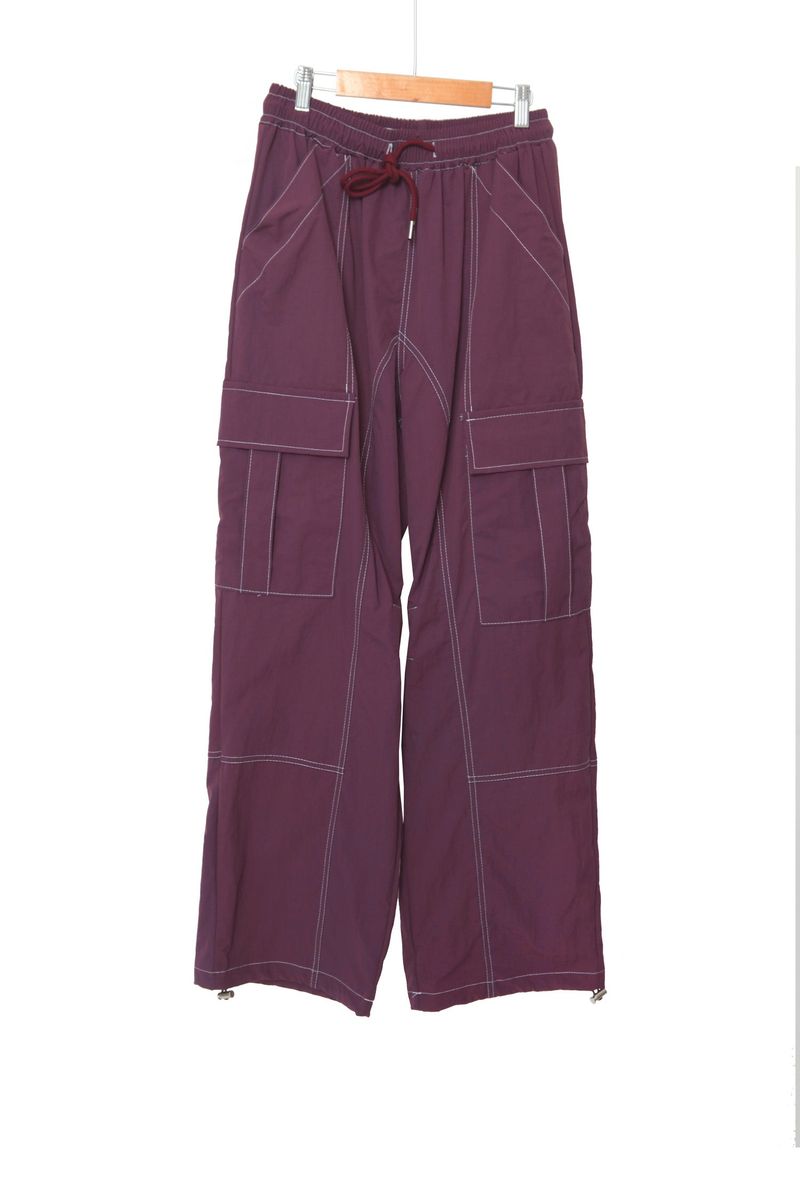 nylon stitch cargo pants