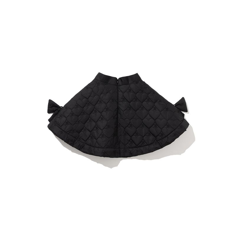 Heart Quilted Skirt (Black)