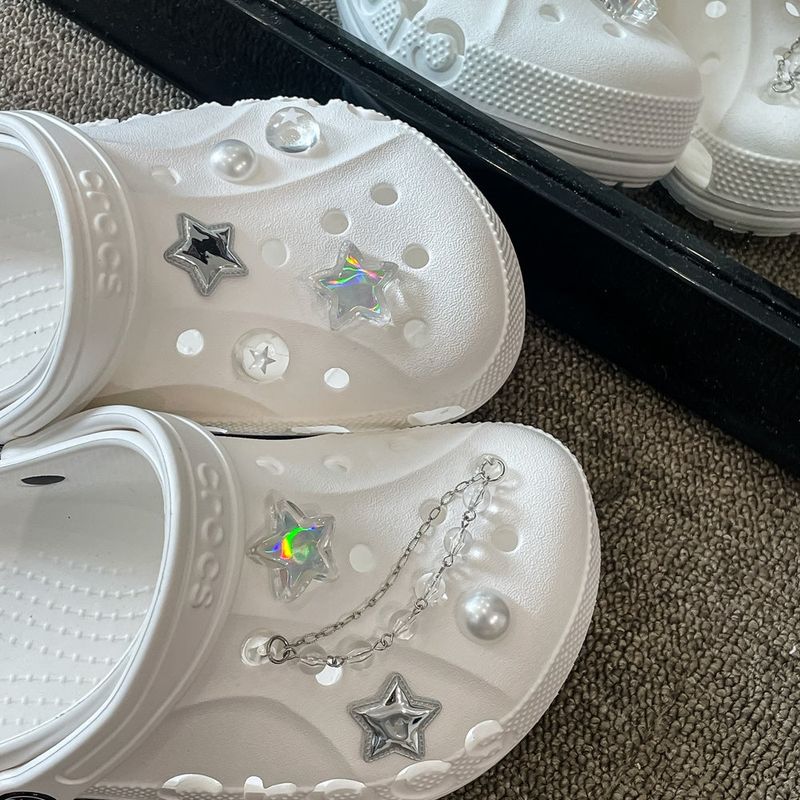[made]hologram star resin shoes charm set 
