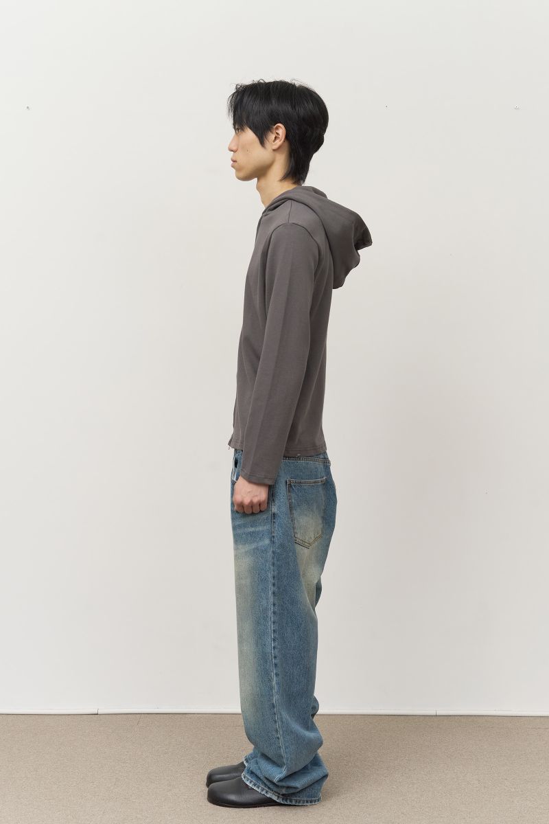 Slom Slash Button Denim