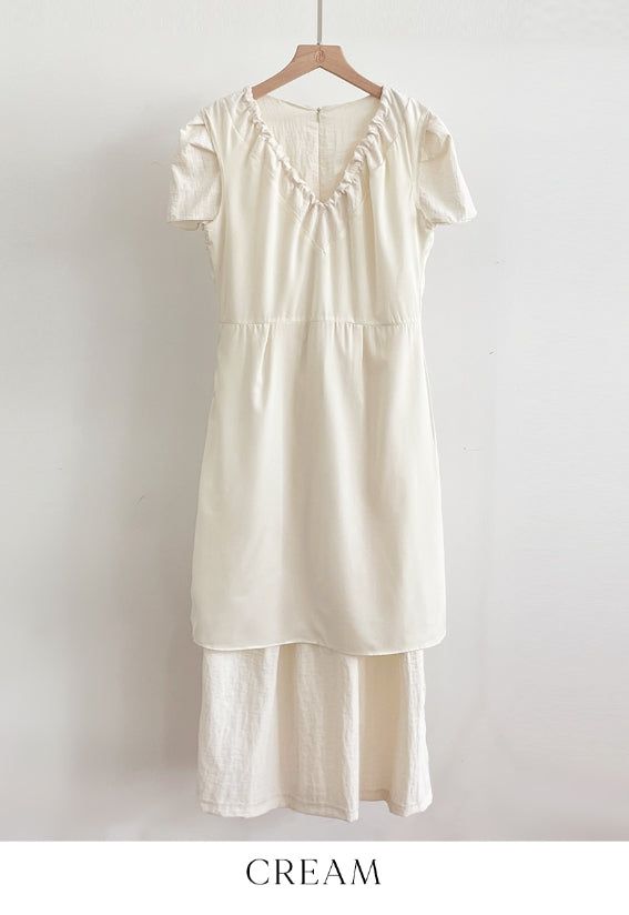 Cossel Ribbon String Flared Long One Piece