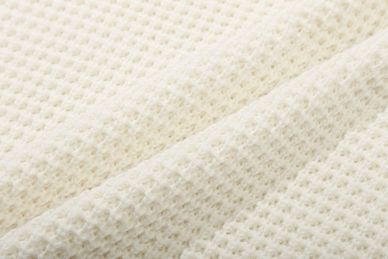 WAFFLE KNIT VEST_OATMEAL