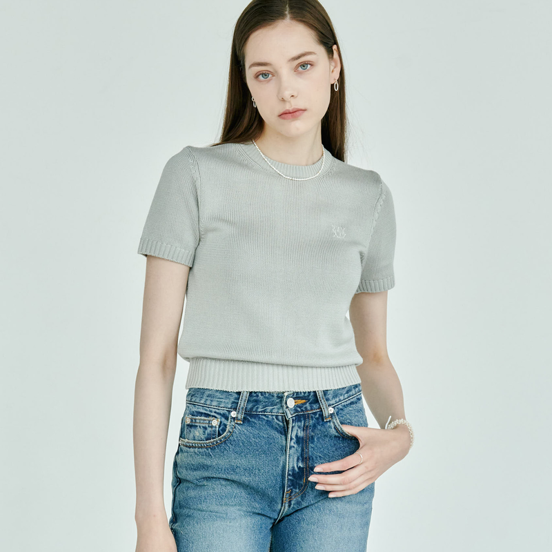 Silky half knit - L/Grey - TKH002