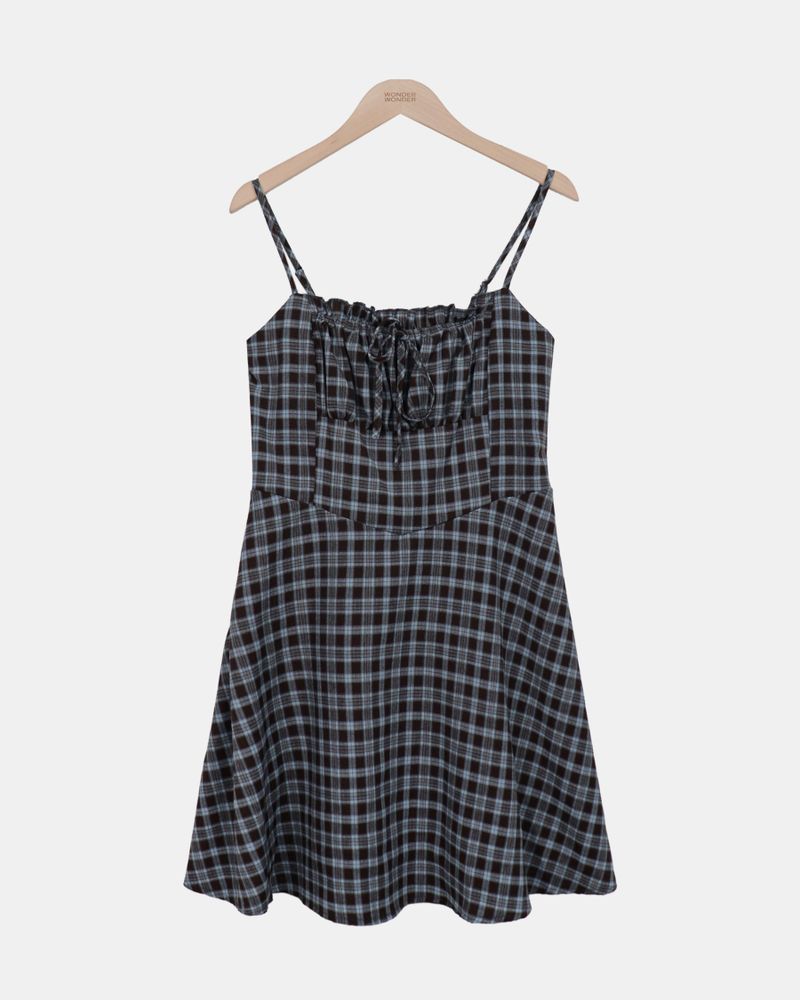 Rian Check Sleeveless Dress