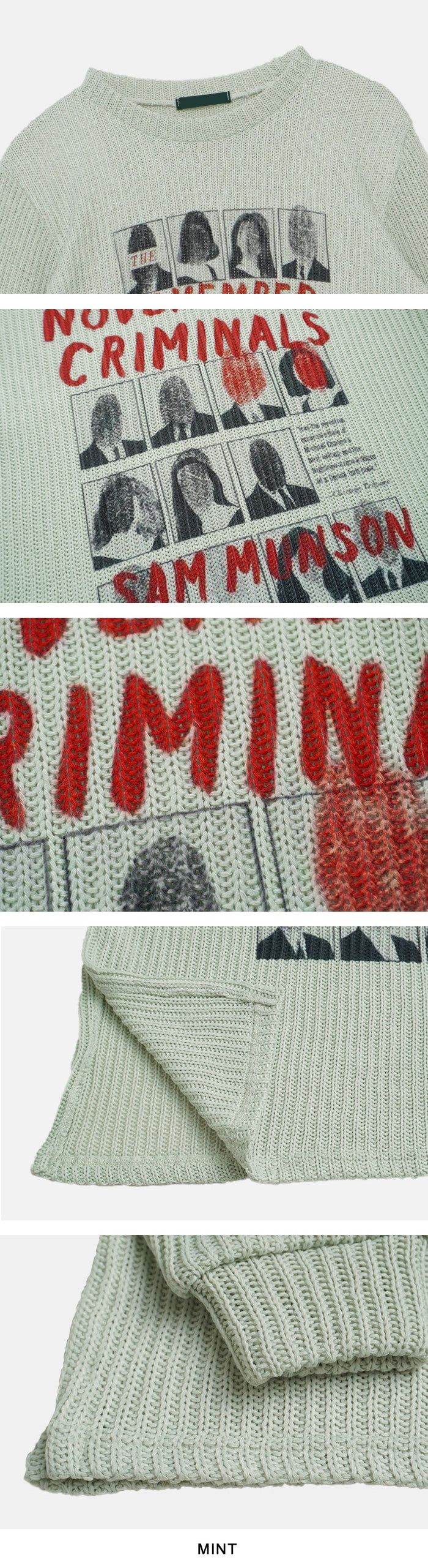 Scene Printing Slit Knit