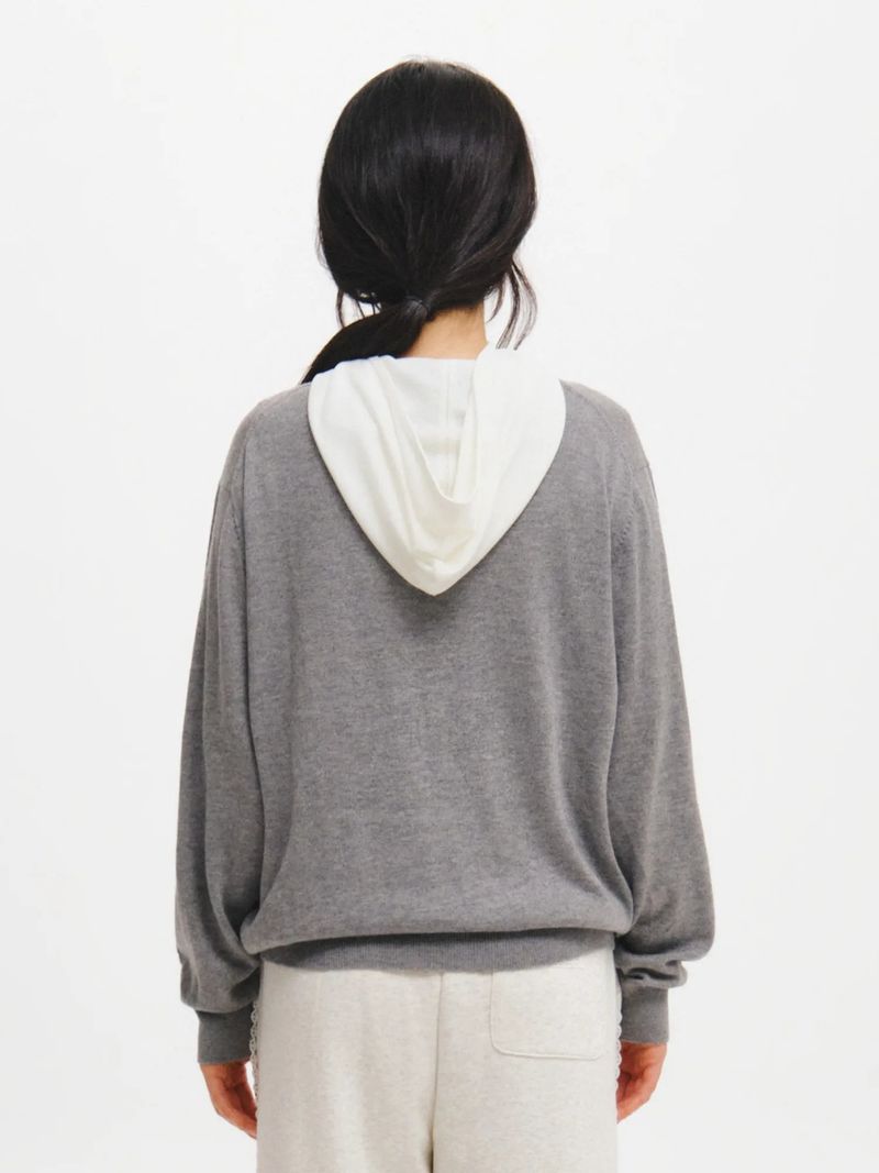 DEEP V-NECK LOOSE FIT KNIT PULLOVER